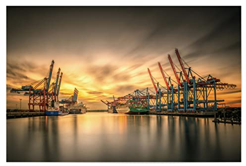 artboxONE Poster 150x100 cm Hamburg Städte/Hamburg Waltershofer Hafen V - Bild waltershof burchardkai container