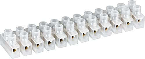CABLEPELADO Regleta de conexión de cables eléctricos | Clema para cables | Empalme cable eléctrico | Apto para cables de Sección 4mm | Intensidad 3A | Transparente