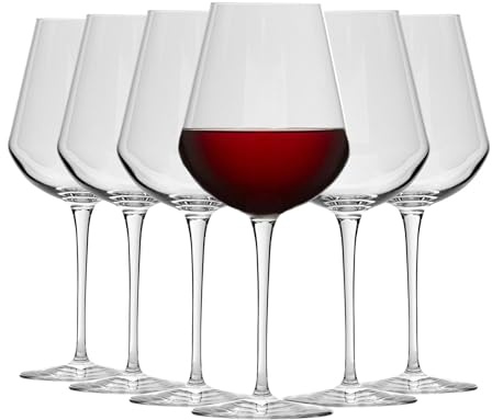 Bormioli Rocco Inalto Uno Extra Large Wine Glass - 640ml - Pack of 6 Drinking Glasses