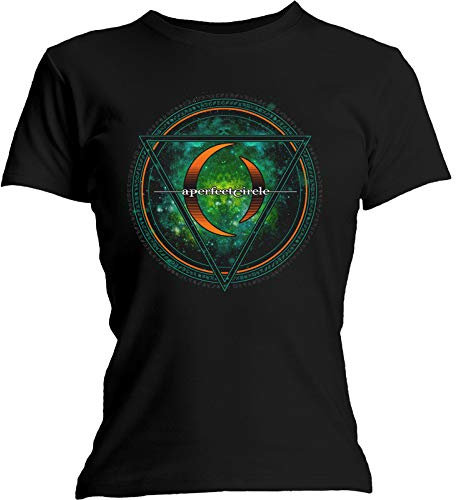 A Perfect Circle Women's Sigil Regular Fit Crew Neck Short Sleeve T - Shirt, Black (Black Black), 12 (Manufacturer Size: Womens: 12)