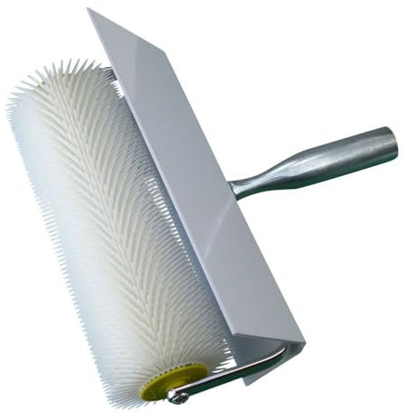 ROTIX Stachelwalze Entlüftungswalze mit Spritzschutz 25 + 50 cm breit für Estrich (25 cm breit, 21 mm Stachel)