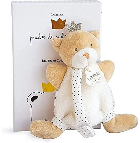 Doudou et Compagnie DC3512 Bear SMALL King - Kuscheltier mit Schnullerclip, beige