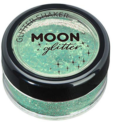 Iridescent Glitter Shakers by Moon Glitter - Green - Cosmetic Festival Makeup Glitter for Face, Body, Nails, Hair, Lips - 5g