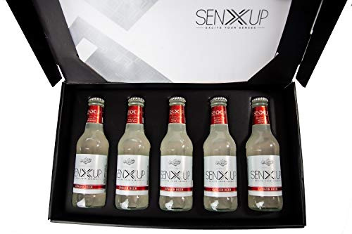 SENXUP Ginger Beer in Vetro da 200 ml - Premium Mixer - Emotional Box da 5 Bottiglie