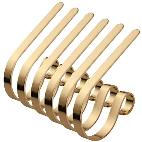 Oubomu Weihnachtsstrumpf-Halter für Kaminsims, Kamin, Küche, 6 Stück