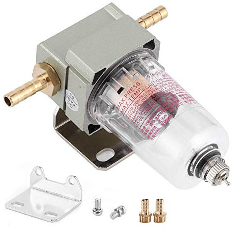 Ladieshow Universel Filtre à Essence Voiture, Filtres à Carburant 6mm Réservoir de Séparateur d'eau d'huile Moteur