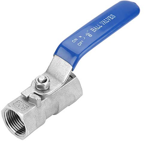 Kugelhahn, Absperrventil, Kugelhahn mit Gewinde, 1 Stück Edelstahl SS304 Kugelhahn mit reduziertem Anschluss, Innengewinde BSP 6 Größen(3/8)