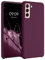 kwmobile Hülle kompatibel mit Samsung Galaxy S21 Plus Hülle - Silikon Handy Case - Handyhülle weiche Oberfläche - kabelloses Laden - Bordeaux Violett