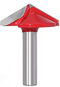 ExcInter Fraise à défoncer en V avec tige de 8 mm, 1 pièce de 120 ° de diamètre 32 mm 3D en forme de V CNC pour gravure, découpe, travail du bois, nettoyage