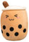 Uposao Bubble Tea Plüschtier Kuscheltier, 50CM Cartoon Plüsch Puppen Lustiges Kissen Milchtee Softpuppe Teetasse Kissen Kinderspielzeug Geburtstagsgeschenk Für Kinder Mädchen,Braun #2