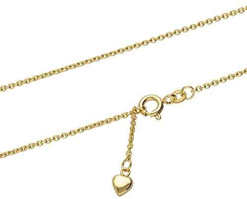 NKlaus 25cm Fusskette Ankerkette rund 333 Gelb Gold 8 Karat Fusskettchen designer Goldkette 2290