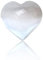 Soulnioi Yeso translúcido en forma de corazón, corazones cristalinos de selenita del cristal de piedra de la preocupación de la palma para la meditación