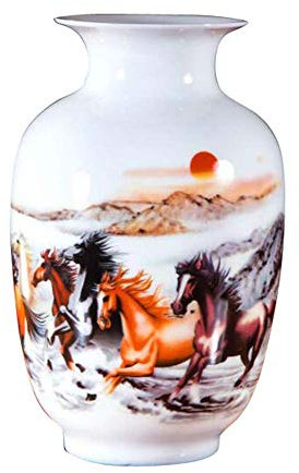 ZORILO Céramique Fine, Vase en céramique de Style Chinois, Vase de décoration de la Maison et Vase de centres de Table, A01 (Color : Multicolored)