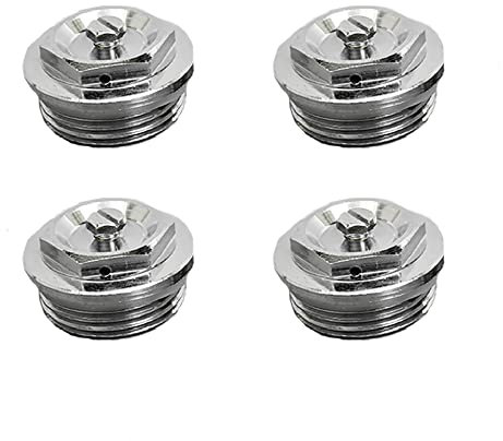 4 válvulas de aire macho de radiador de 1,27 cm, kit de válvula de purga de ventilación manual del radiador, accesorios del sistema de calefacción