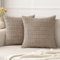 MIULEE 2er Set 40x40 cm Kordsamt Kissenbezüge Moderne Kissenhüllen Dekorative Sofakissen Dekokissen Weicher Zierkissenbezug für Wohnzimmer Sofa Schlafzimmer Boho Dekor Hellbraun