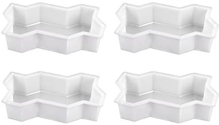 XIDIT 4 x 3 Wellenform für Gartenweg, Kunststoff, Beton, Pflastersteine, Ziegelform, DIY Gehweg, Zement