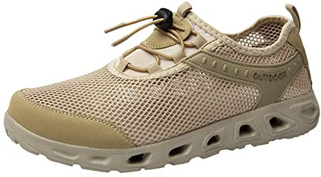 Stivali Uomo Alti Scarpe Tela Uomo estive bianche Scarpe Uomo con Rialzo Stivali Uomo moto 2023 Sneakers Zeppa Interna Cachi-C 14.99
