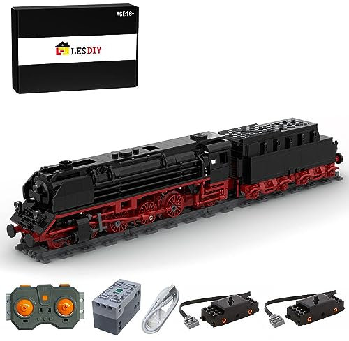 APAP Technik Dynamisch Bahn Bausteine Satz, 1102 Stück Baureihe 01.5. RC Dampfzug Bausteine Modell Bausatz kompatibel mit Lego