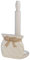 Portarotolo in ceramica elegante bianco e tortora decorato coll. fiocco 22919FT