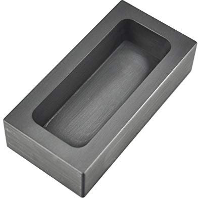 IkErna Craquelures En Graphite Coulage de Moule À Lingot de Fusion Pour Les Métaux En Alumien Argent Doré 500 Ml, 180X100X50 Mm