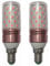 KARFRI 12V E14 Led Maisbirne 24V 10W 2835SMD 60LED AC/DC 12-40v for RV Camper Marine, Solar Power Licht und Off Grid 2 Teile/los (Color : rot)