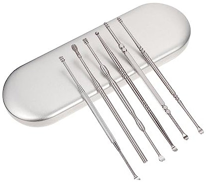 Gatuida 1 Satz Ohrstöpsel-set Bohrer Für Ohrenschmalz Ohrpiercing-set Reinigungsbürste Ohrlöffel Reinigungswerkzeuge Für Das Ohr Ohrenreiniger Spatel Rostfreier Stahl Tragbar