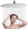 Soffione Doccia 12 Pollici, Doccia Fisso Piazza, Soffione per Doccia in Inox 304, Testa Doccia Regolabile 360°, Può essere installato a parete o a soffitto 20CM (12 pollici - Rotondo)