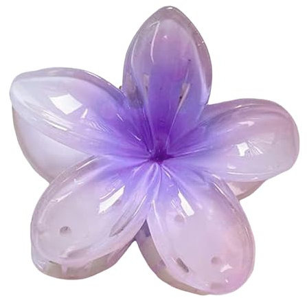 Ei-Blume Haarklammer für Dickes Dünnes Haar,1 Stück rutschfeste Acryl niedliche Blumen Haarspangen Große Haarklammern für Frauen Mädchen Haarstyling Strand Party Pool Urlaub Zubehör (D, One Size)