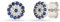 Einzelstück® Ohrstecker Nazar Gold I 925 Sterling Silber mit 14 vergoldet I Silberohrring mit blauen und weißen Zirkonia Steinen I Antiallergen & nickelfrei (Evil Eye) (Silber)
