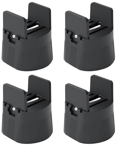 Wilitto Verstellbare Betterhöhungen, 8 cm, Möbelerhöhungen, strapazierfähig, 4 Stück, Sofa-, Tisch-, Stuhlerhöhungen für quadratische/runde Stuhlbeinverlängerungen für Sofatisch, unterstützt 6,8 kg,