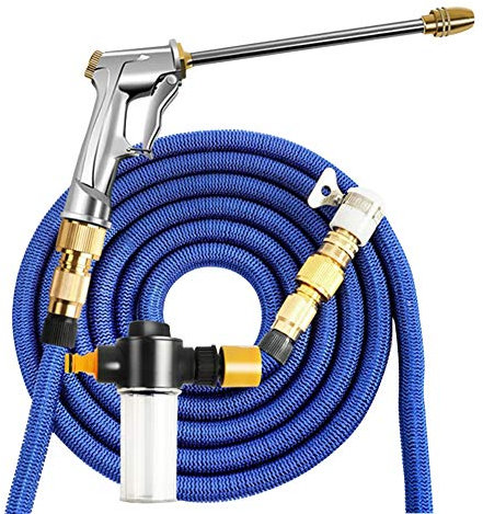 LHGDMJO Pistola rociadora de manguera de jardín, regaderas de jardín, manguera de riego al aire libre (tamaño: traje de 2,5 m)