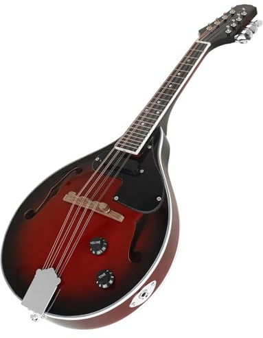 Kit d'instruments pour mandoline Mandoline Électrique À Bord Rouge Et Noir Guitare À Huit Cordes Instrument(Mandolin)