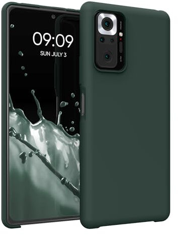kwmobile Case Compatible with Xiaomi Redmi Note 10 Pro Case - TPU Silicone Phone Cover with Soft Finish - Moss Green