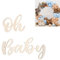 Panneau Oh Baby Bannière en Bois Décoration de fête Décoration murale pour Toile de fond du 1er Anniversaire