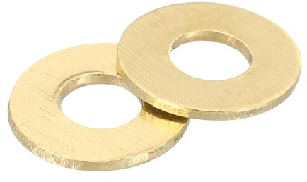 QUARKZMAN M5 Rondelle Plate, 150 Pcs Rondelles Plates à Anneau en Laiton 12mm OD 1mm Épais Joint d'Étanchéité en Métal pour Vis, Boulons, Écrous