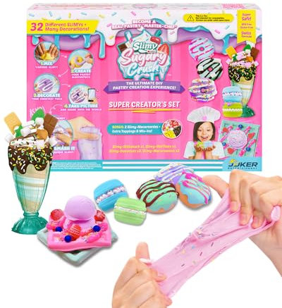 Slimy Sugary Crush - Super Creator's Set, Slime und Knete Kreativ-Set, Backspiel zum selber Mischen, Formen und Dekorieren, kreatives Gestalten für Kinder