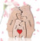 Personalized Wooden Bear Family Puzzle Gifts with 1-8 Name, We are One Custom Family Name Sculpture Jigsaw for Birthday Christmas Anniversary Mother's Father's Day (Bear Jigsaw Puzzle)