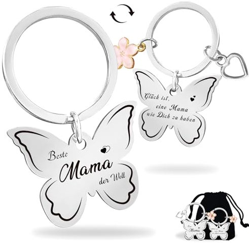 BOYATONG Muttertagsgeschenke für Mama, Schlüsselanhänger Mama Geschenk, Geschenk für MaMa zum Geburtstag, Personalisierte Muttertag Geschenk - die Beste Mama