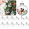 XIKTTK Durchsichtige Weihnachtskugeln Zum Bemalen, Befüllbare Christbaumkugeln, Klar Plastik, 6 cm (12 Stück)