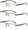 stroyayo 3 Stück Brille für Nah Und Fern,Multifokale Brille,Progressive Multifokale Lesebrille,Fokus Einstellbare Brille,Outfany Intellireaders,Dual-Use-Lese-Brille für Nah Und Fern