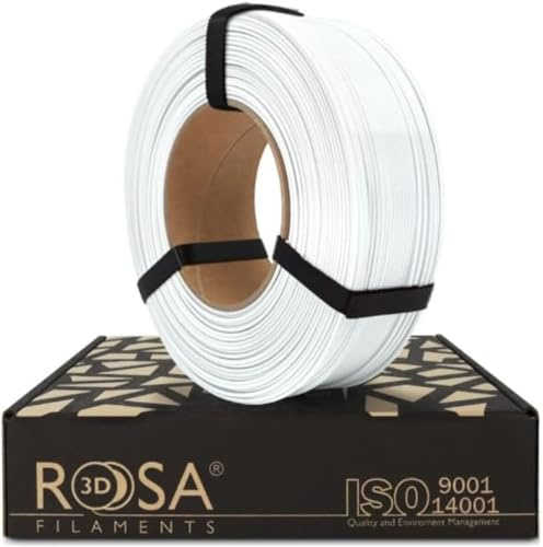 ROSA3D PETG HS Filament 1.75 mm für 3D Drucker, PETG Weiß Refill 1kg