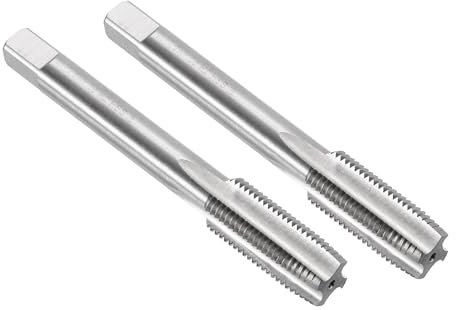 QUARKZMAN 2 Piezas de Macho de Roscar de Flauta Recta, M12 X 1.25 Rosca Métrica Izquierda Herramienta de Roscado de Tornillo Fresadora de Rosca de Alta Velocidad de Acero 6542 (Hss 6542)