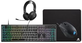 Pack Gaming CORSAIR 4 en 1 - Clavier K55 + Souris gaming HARPOON RGB PRO + Tapis de souris MM100 + Casque multiplateforme HS35