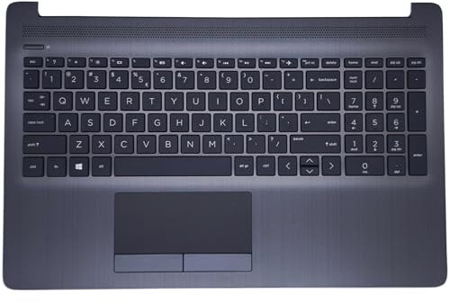 Nouvelle disposition américaine non rétroéclairée véritable ordinateur portable Palmrest remplacement pour ordinateur portable HP 250 G7 Topcase Clavier brillant Compatible avec L20449-001 avec cadre