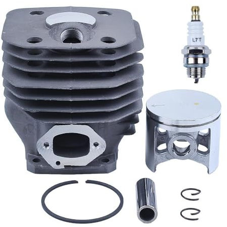 MIKFESPO Kit de pistón de Cilindro de 7 Piezas de 48 mm for Motosierra de Gasolina Husqvarna 262xp 261 262, repuestos 503541171 W, bujía