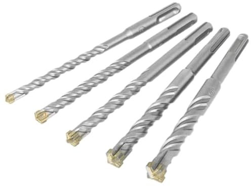 SDS Plus Bohrer Set 6mm x 160mm, 3 Teiliges Betonbohrer 6mm Set, Profi Steinbohrer 6mm Bohrer mit 4 Schneiden, langlebiger SDS Bohrer für Stein, Beton, Ziegel, Mauerwerk und Schlagbohrmaschinen