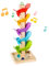 Wooden Marble Run Music Tree Montessori Ball Drop Toy, Educational Learning Ball Run Montessori Sound Tree Toy for Boys and Girls Birthday