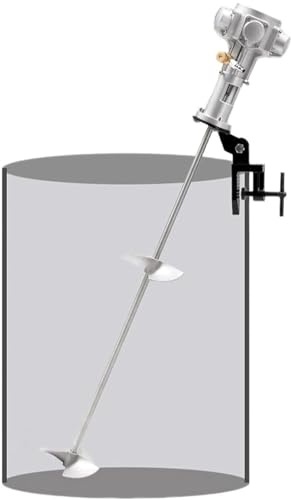 SHENGSHIYU Luftrührwerk,Wandmontierter Pneumatikrührer 1/2 PS,Drehzahl 50-2800 U/min,Drehzahlregelbarer Rührer für Beschichtungen,Farben,Spachtelmasse,Zement,Futtermittel,Tinte,60Gallon