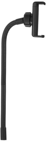 PATIKIL 11.8 Flexibler Verstellbarer Schwanenhals Mit Handyclip 1/4 Gewindearm Für Die Meisten Haltergewindeadapter Schwarz