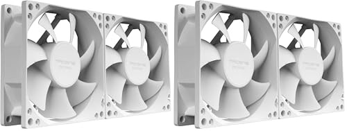 Tacens Anima AF8X2, Kit 2x Ventilateurs 80mm, Fonctionnement Ultra-Silencieux, Paliers FLUXUS, Flux d’Air Optimisé, Structure Renforcée Anti-Vibrations, Performance Thermique Efficace, Blanc
